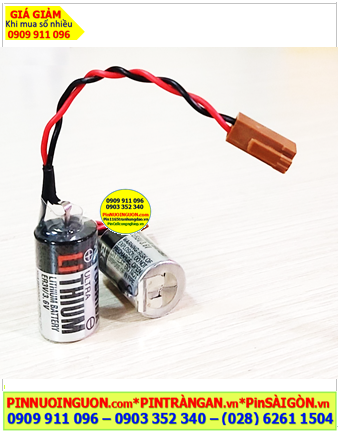 Toshiba ER3V (Zắc nâu), Pin nuôi nguồn Toshiba ER3V lithium 3.6v 1/2AA 1000mAh chính hãng_Xuất xứ Nhật 